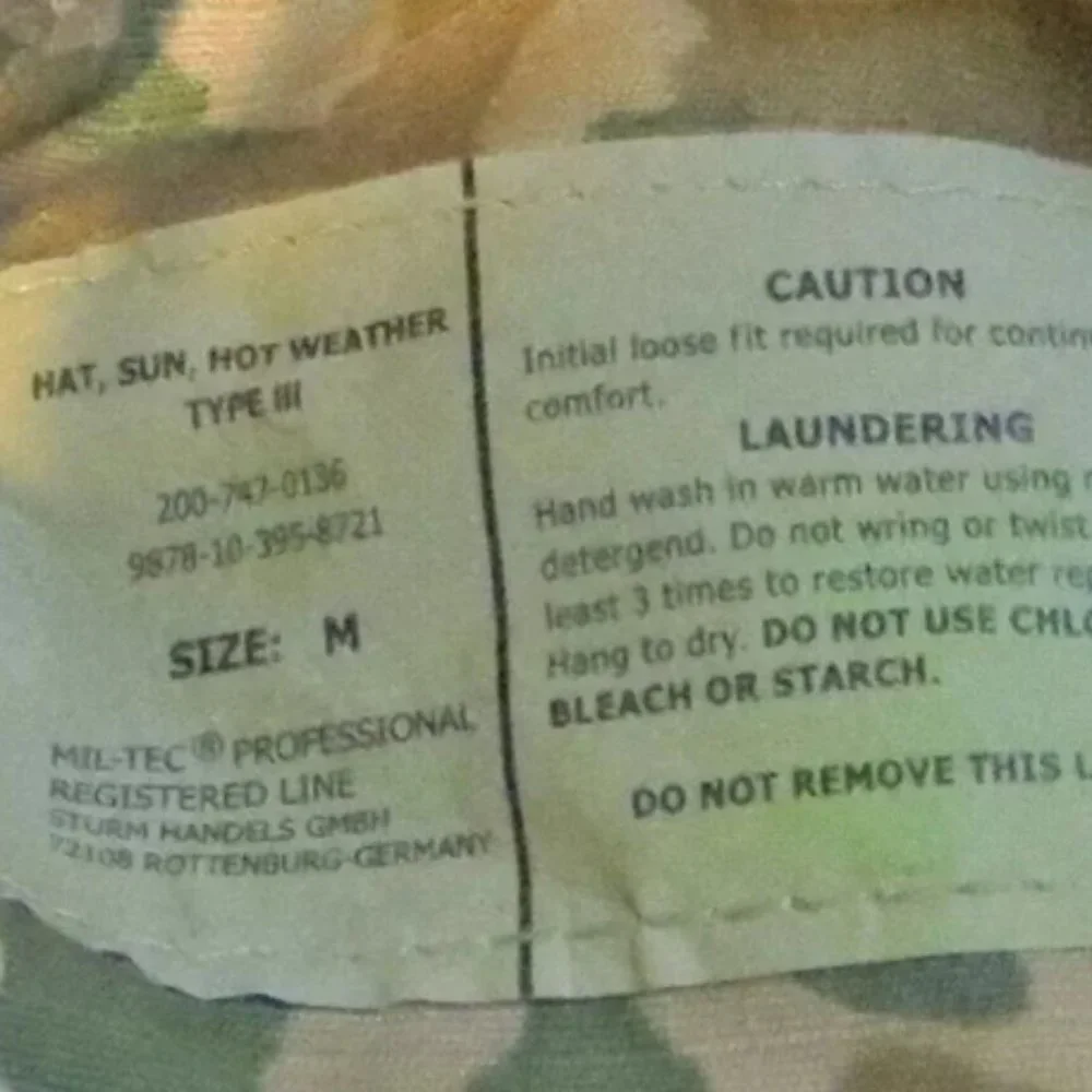 Mil Tec By Sturm Military Grade Camo Hat Loop Band On Crown Drawstring Close Med - Picture 3 of 4